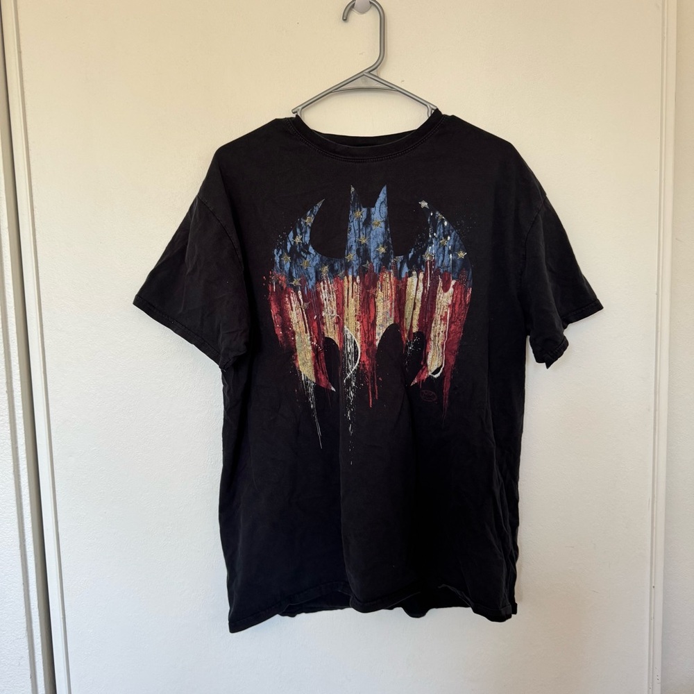 Batman Black Tshirt Dc Comics Batman Flag Logo Tshirt Size 23x27